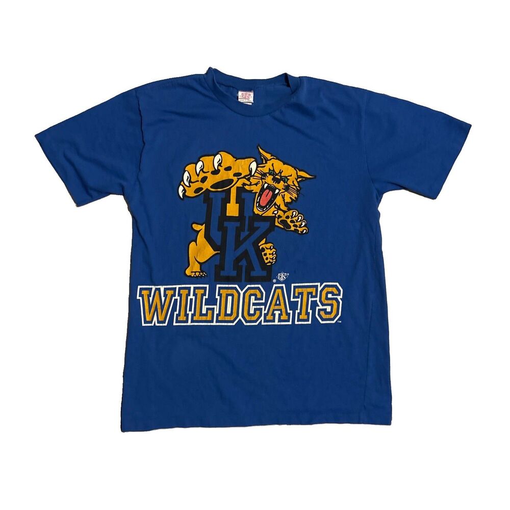 Vintage 90s Kentucky Wildcats GIS T-Shirt USA Large Single Stitch Distressed